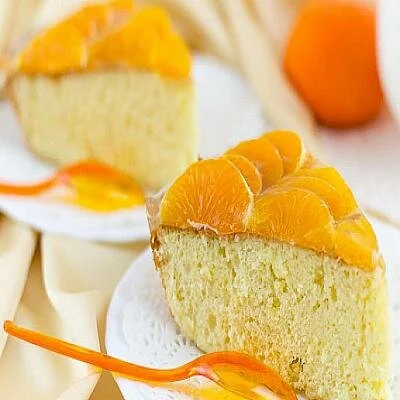 Бисквитный торт с мандаринами