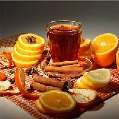 Зимний чай с апельсинами