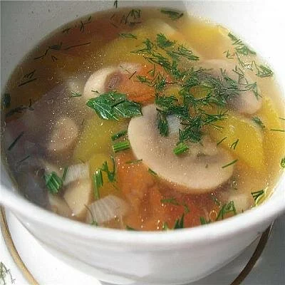 Грибной суп с тыквой